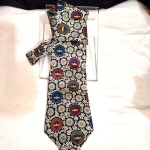 Liberty Of London Silk Tie Vintage Earth Tones Vintage